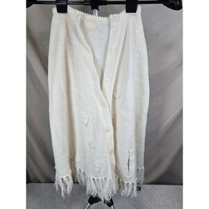 Vintage Hand Embroidered Shawl Or Poncho 1960s